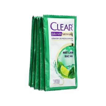 Dầu gội CLEAR Bạc Hà (10 gói/dây)