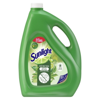 Nước rửa chén SUNLIGHT khử mùi tanh Matcha- Trà Nhật can 3.6kg