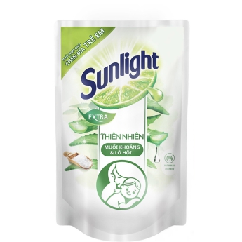 Nước rửa chén SUNLIGHT Thiên Nhiên túi 750g (Muối khoáng - Lô hội)