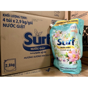 Nước giặt SURF hương sương mai dịu mát túi 2.9kg