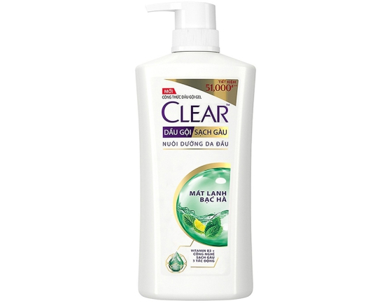Dầu gội CLEAR Bạc Hà chai 630G