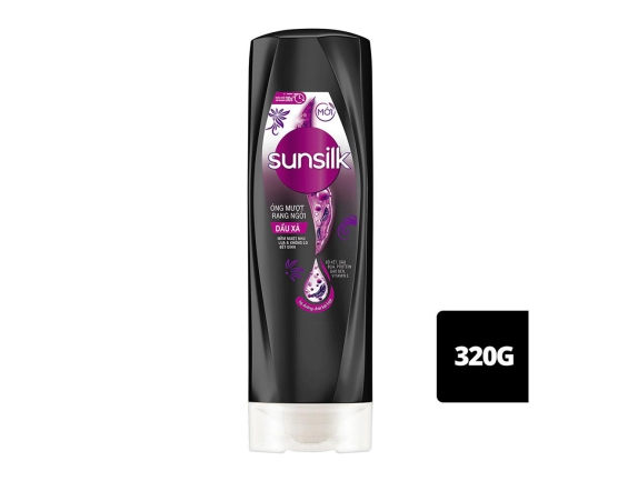 Dầu xả SUNSILK đen Óng mượt rạng ngời 320g (Chai)