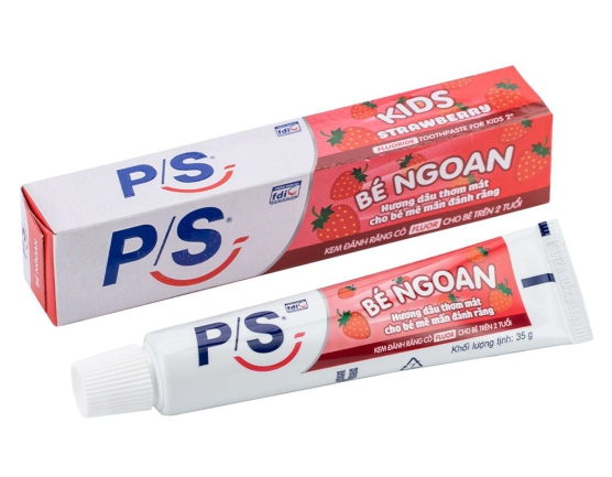 Kem đánh răng P/S Bé Ngoan hương dâu 35g