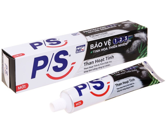 Kem đánh răng P/S bảo vệ 123 Than Hoạt Tính 180g