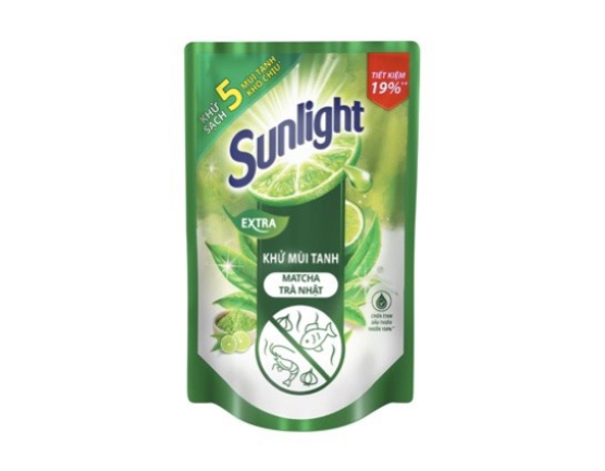 Nước rửa chén SUNLIGHT khử mùi tanh Matcha- Trà Nhật túi 750g