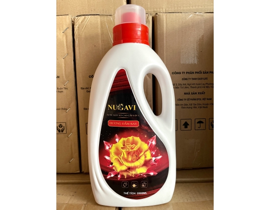 NUGAVI nước giặt xả cao cấp 6 in 1 hương Đắm Say 2000ml (đỏ)